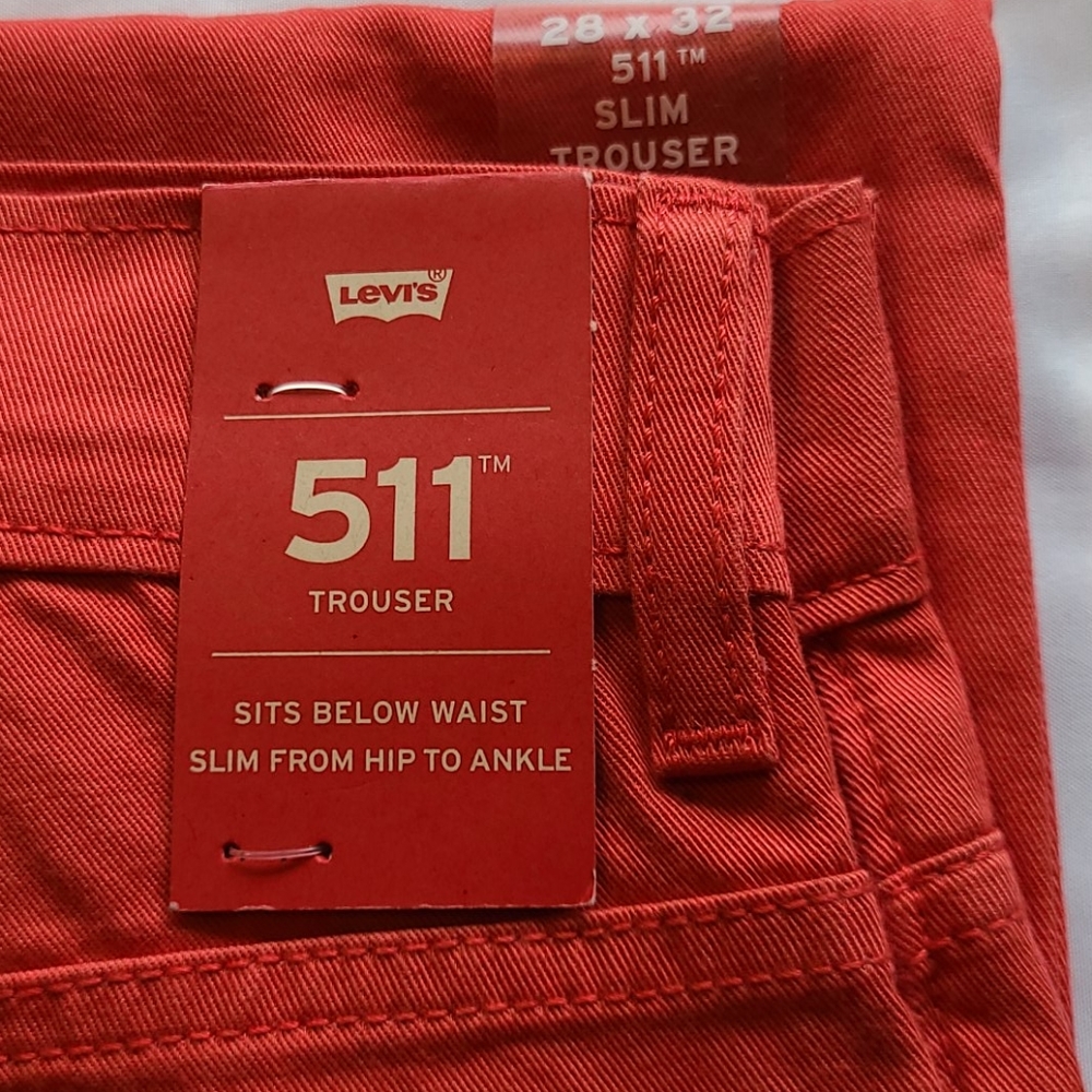 Levi's 511 men's red jeans - Picture 2 of 16